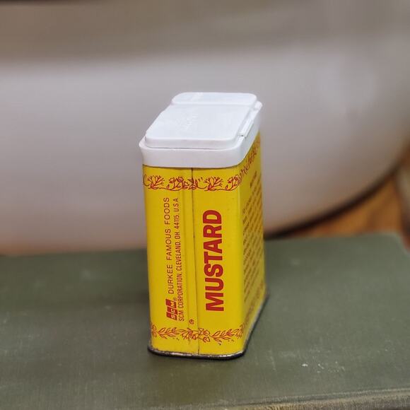 DURKEE Ground MUSTARD 70's Collectible Metal Tin - Picture 2 of 7